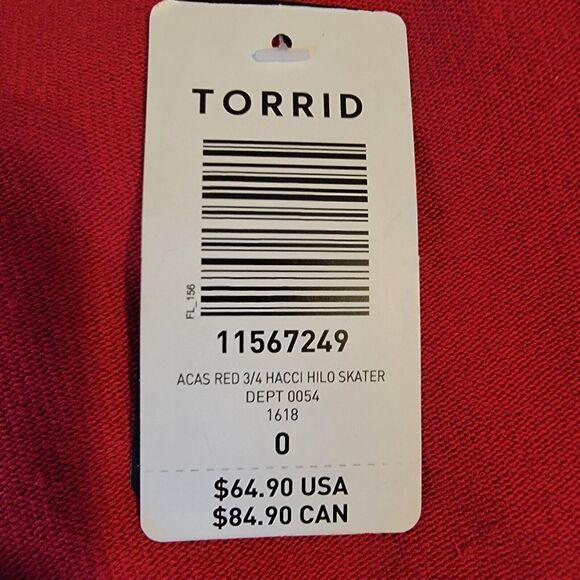Torrid Super Soft Plush Red Hi-Lo Skater Knit Dress Lg 0 NWT Christmas V Neck - Picture 6 of 14